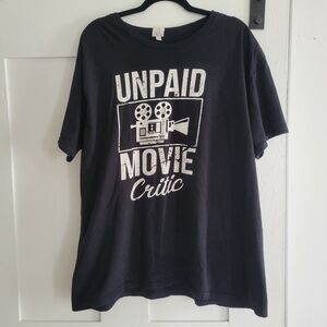 Unpaid Movie Critic Black T-Shirt